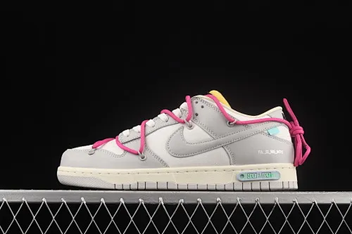 All Categories Nk SB Dunk Series Nk SB Dunk Low Low-top Sneakers #ZG Version OF x Nk Dunk Low OW White Gray Casual Sports Skateboard Shoes DM1602-122